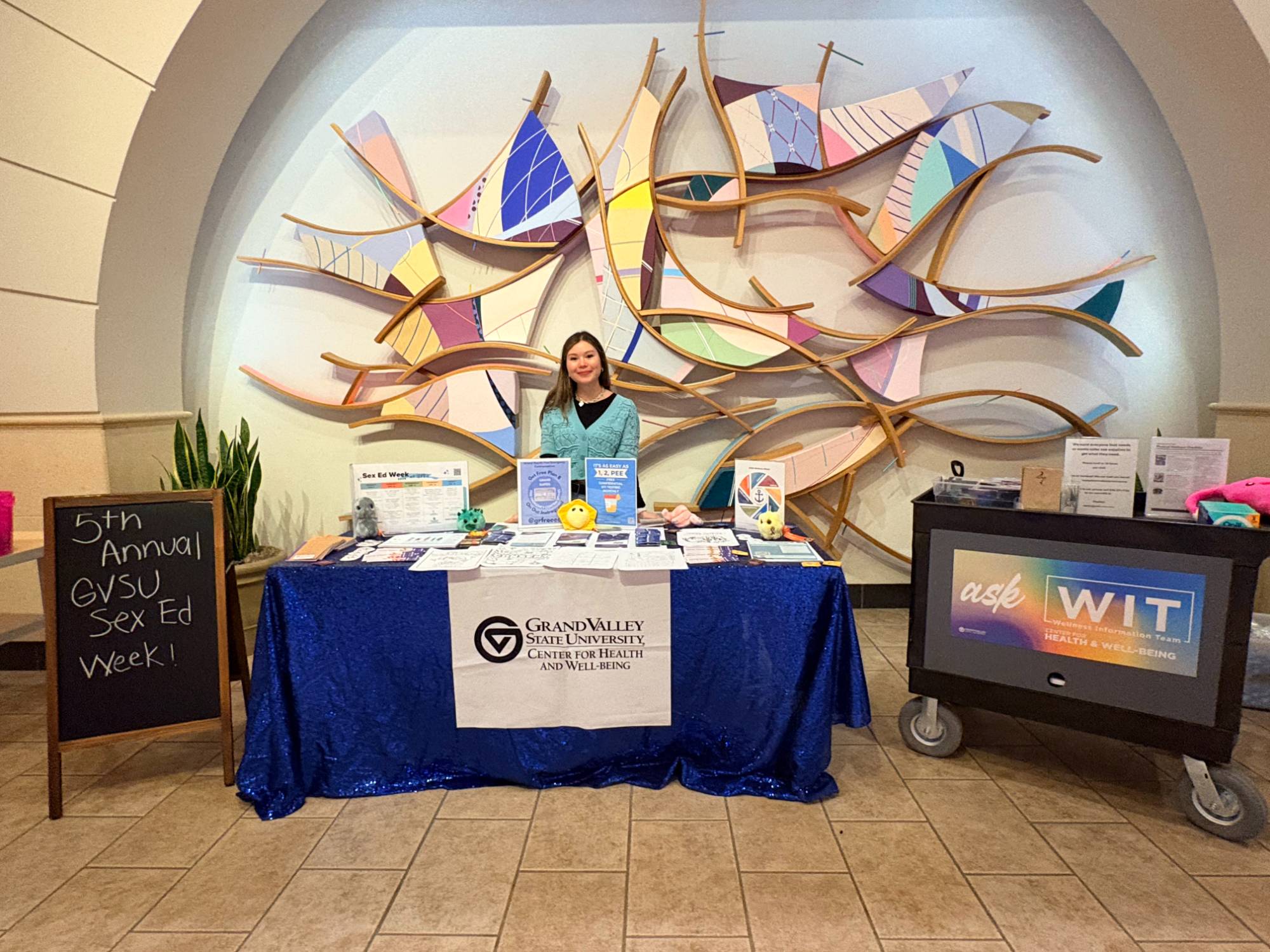 Image oof peer educator at documentary screening